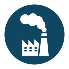 Isolated factory with smoke block and flat style icon vector design