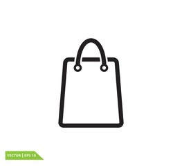 Shopping bag icon logo template