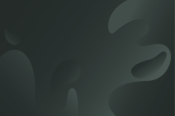 Dynamic gradient background Vector illustration Monochrome composition with different abstract shapes, liquid elements on dark backdrop