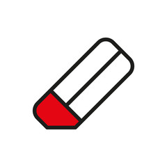 Eraser icon vector, in trendy flat style