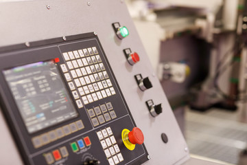 CNC control panel of modern machining center