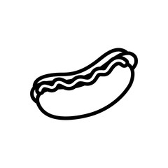 delicious hot dog fast food line style