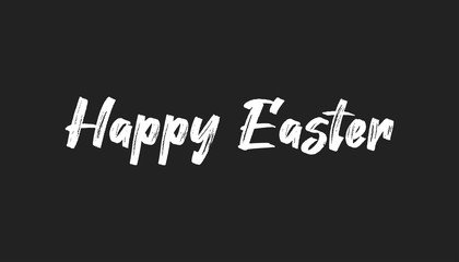 Happy easter text, hand drawn style lettering message.