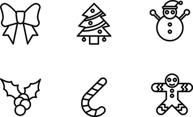 christmas icons set