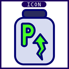 filled outline icon of supplement in vector design