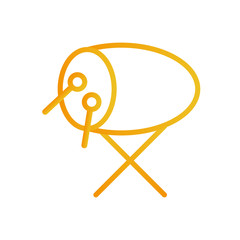 Isolated music drum gradient style icon vector design