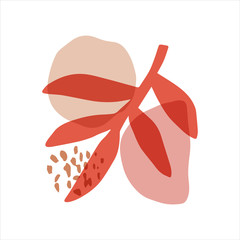 Abstract shapes flat vector illustrations set. Trendy figure decor element