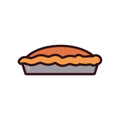 Isolated sweet cake line and fill style icon vector design