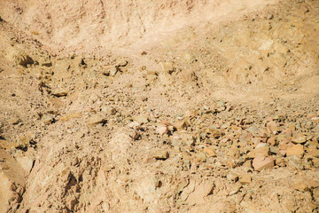 Texture. The fragments of the rocks of sandstone.