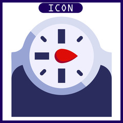 Flat icon of weight in vector design