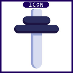 filled outline icon of dumbbell arrow in vector design