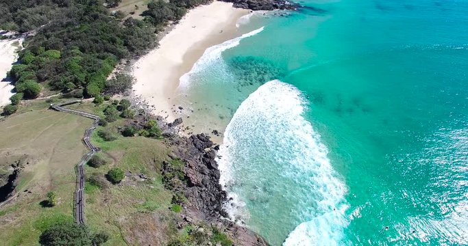 Aerial video of surfers in australia