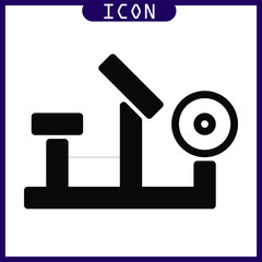 Glyph icon of bench preacher in vector design