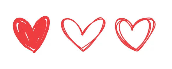Foto op Plexiglas Heart doodles set. Hand drawn hearts collection. Romance and love illustrations. © Matias