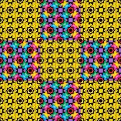 Colorful Seamless Pattern With Circles , Abstract, Illustrator Pattern Wallpaper 