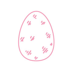 Happy easter egg line style icon vector design