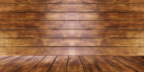 Dark old wood wall and floor texture background