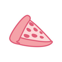 Isolated pizza line style icon vector design