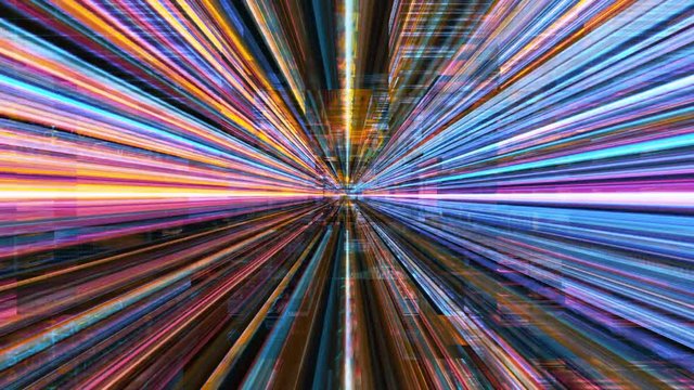 Video Background 2540: Traveling through a maze of high energy light streaks (Loop).