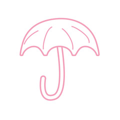 Isolated striped umbrella line style icon vector design