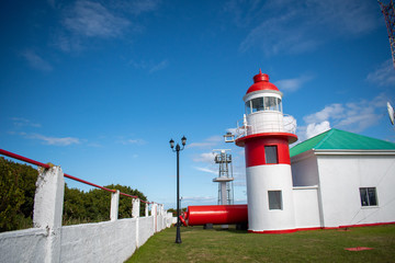 Fototapeta na wymiar Lighthouse at Ancud, Chiloé, Chile