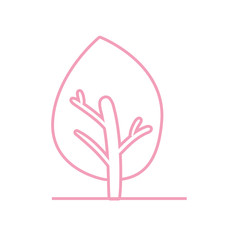 Isolated season tree line style icon vector design