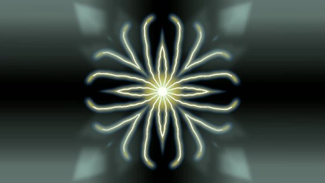 Light Rays Mandala Kaleidoscope Burst Motion Background Loop white