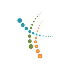 Spine diagnostics symbol logo template vector illustration design