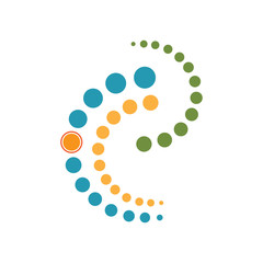 Spine diagnostics symbol logo template vector illustration design