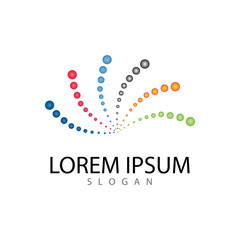 Spine diagnostics symbol logo template vector illustration design