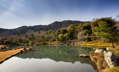 zen garden of the tenryu-ji temple