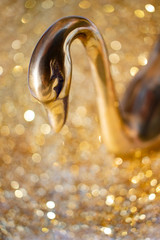 Gold swan statue