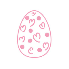 Happy easter egg line style icon vector design