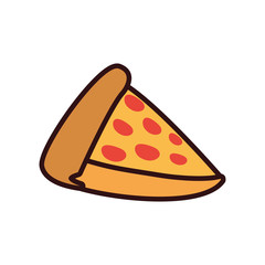 Isolated pizza line and fill style icon vector design