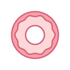 Isolated sweet donut line style icon vector design