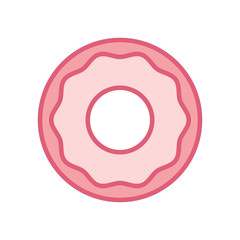 Isolated sweet donut line style icon vector design
