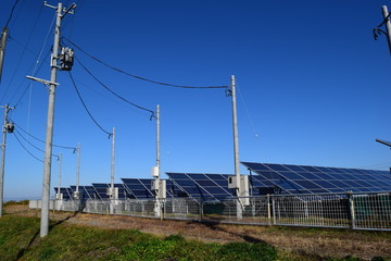 Fototapeta premium 太陽電池パネル