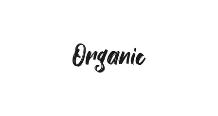 Organic text, hand drawn style lettering. Healthy food and restaurant label.