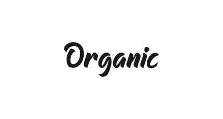 Organic text, hand drawn style lettering. Healthy food and restaurant label.