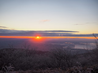 六甲山からの日の出