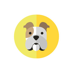 cute dog pet head character