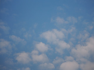 Altostratus white clouds in the blue sky natural background beautiful nature environment space for write