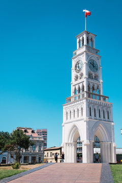 Torre del Reloj Plaza Prat; Iquique, Chile. Clock tower of the Plaza Prat in Iquique, Chile
