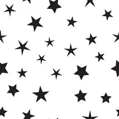 Fototapeta premium Stars seamless pattern. Star icons texture background.