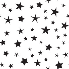 Stars seamless pattern. Star icons texture background.