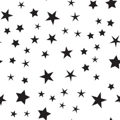 Stars seamless pattern. Star icons texture background.