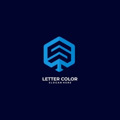 Vector Logo Illustration Abstract Letter S Gradient Colorful Style