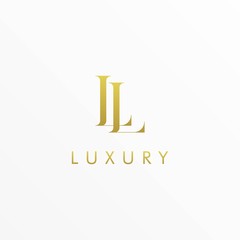 Vector Logo Illustration Abstract Letter L Luxury Style