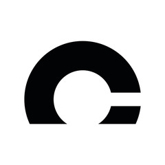 CC C initial letter logo design vector