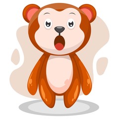 CUTE BEAR MASCOT CARTOON VECTOR